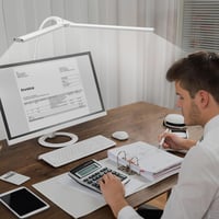 Lampă de birou LED Hensam pentru monitor, lumină naturală, 1400 lm, intensitate reglabilă, cu clemă, cap dublu flexibil, 5 moduri de iluminare, alb 8