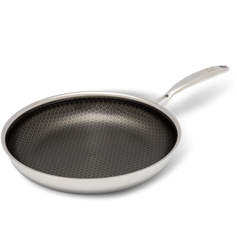 Tigaie HENSSLERS 28 cm pentru Toate Tipurile de Plită - Tigaie Antiaderentă cu Structură de Tip Fagure pentru Inducție - Rezistentă la Zgârieturi și Tăieturi - Pentru Prăjit și Gătit