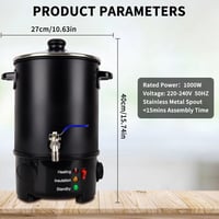 HENYEER 6L Elektromos Viaszolvasztó Gyertyakészítéshez - Gyors Melegítésű Tapadásmentes Edény Hőmérséklet Szabályozóval 7