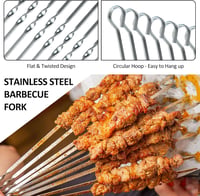 HENYEER Elektromos Nyársló Rotisserie Grill 10 Rozsdamentes Nyárssal USB Töltéssel 4