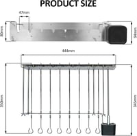 HENYEER Elektromos Nyársló Rotisserie Grill 10 Rozsdamentes Nyárssal USB Töltéssel 6