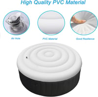 HENYEER Felfújható Medence Takaró 145cm, Univerzális Kerek Medencetakaró PVC Anyagból, Energiatakarékos Hőszigetelő Fedél 2