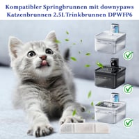 Herboom 28 ks filtrov do fontánky pre mačky pre napájačku Downypaws 2,5 l, s aktívnym uhlím a ionexovou živicou, kompatibilné s DPWFP6 (14 náhradných filtrov + 14 predfiltrov) 2