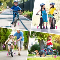 Bicicletă pentru copii Herbst Villogó cu roți ajutătoare, accesoriu pentru bicicletă cu înălțime reglabilă - Roz 5