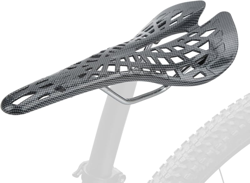 HERCHR Ergonomikus Kerékpár Nyereg, Pókháló Stílusú Üreges Ülés, Szénszálas Ultrakönnyű MTB Nyereg Országúti és Hegyi Kerékpárokhoz