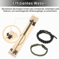 HERCHR Súprava na pletenie paracord náramkov, drevený stav, oceľové ihly na paracord, krížový skrutkovač, nástroj na výrobu DIY náramkov a pletenie padákovej šnúry 4