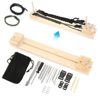 HERCHR Súprava na pletenie paracord náramkov, drevený stav, oceľové ihly na paracord, krížový skrutkovač, nástroj na výrobu DIY náramkov a pletenie padákovej šnúry 8