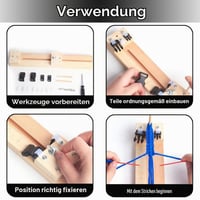 HERCHR Súprava na pletenie paracord náramkov, drevený stav, oceľové ihly na paracord, krížový skrutkovač, nástroj na výrobu DIY náramkov a pletenie padákovej šnúry 6