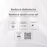 Herding EMOT!X Reverzibilna posteljina – 135x200 cm + 80x80 cm, Renforcé pamuk, siva 6