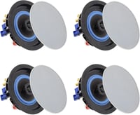 Herdio 4 Hüvelykes Mennyezeti Hangszóró Szett, 160W Bluetooth Kompatibilis Beépíthető Hangfal, Beltéri Kültéri Használatra (4 db) 1