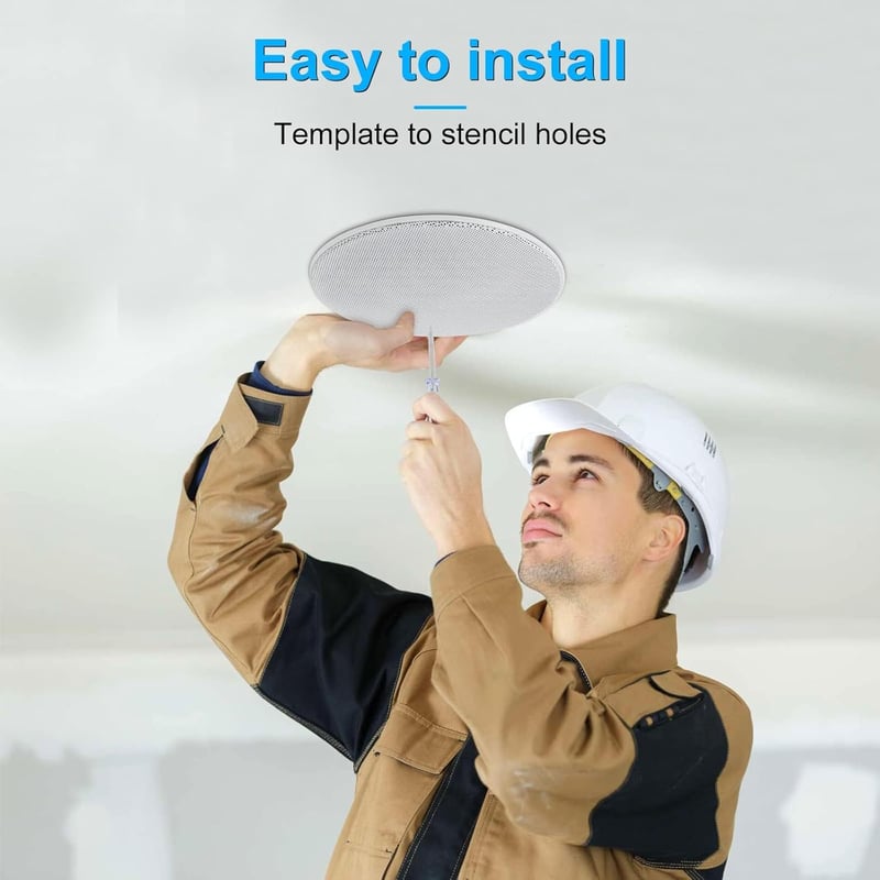 Herdio 4 Hüvelykes Mennyezeti Hangszóró Szett, 160W Bluetooth Kompatibilis Beépíthető Hangfal, Beltéri Kültéri Használatra (4 db)