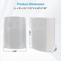 Herdio 6.5" 400W Bluetooth Kültéri Hangszóró Vízálló Fehér 4