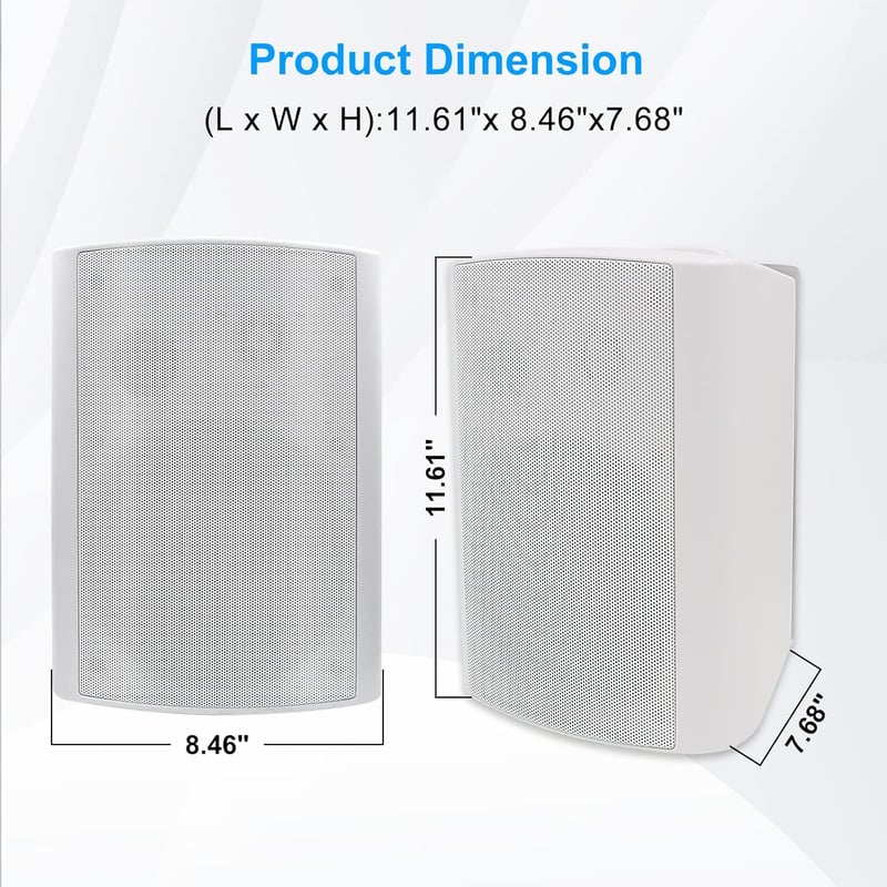 Herdio 6.5" 400W Bluetooth Kültéri Hangszóró Vízálló Fehér