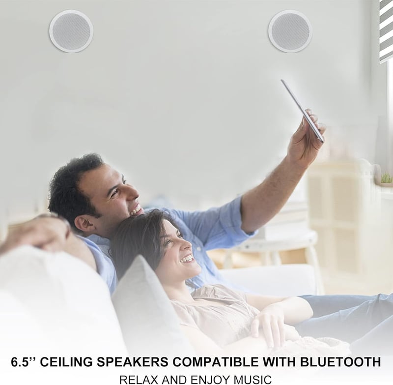 Set 4 difuzoare Herdio de 6,5" pentru tavan, 600W, Bluetooth