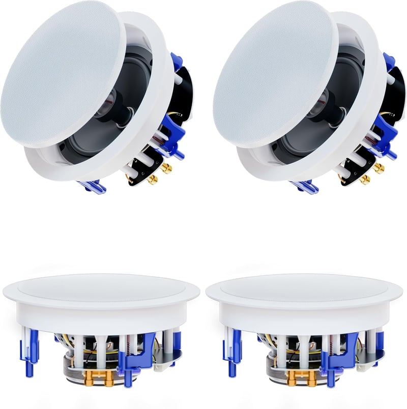 Set 4 difuzoare Herdio de 6,5" pentru tavan, 600W, Bluetooth