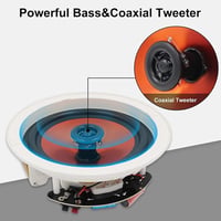 Herdio 6.5" Bluetooth Mennyezeti Hangszóró Szett 4 Darabos 600W Süllyesztett Hangrendszer Konyhába Hálószobába Fürdőszobába 3