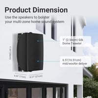 Herdio 6.5" Vízálló Kültéri Hangfal Pár 400W Erős Basszus Terasz Kert 7