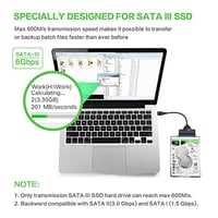 Herfair SATA USB 3.0 adapter 2,5" SSD/HDD merevlemez konverter kábellel 4