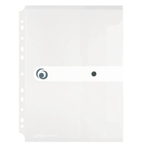 Herlitz 11292935 Prozirna plastična mapa A4 na kopčanje, od polipropilena, bijela