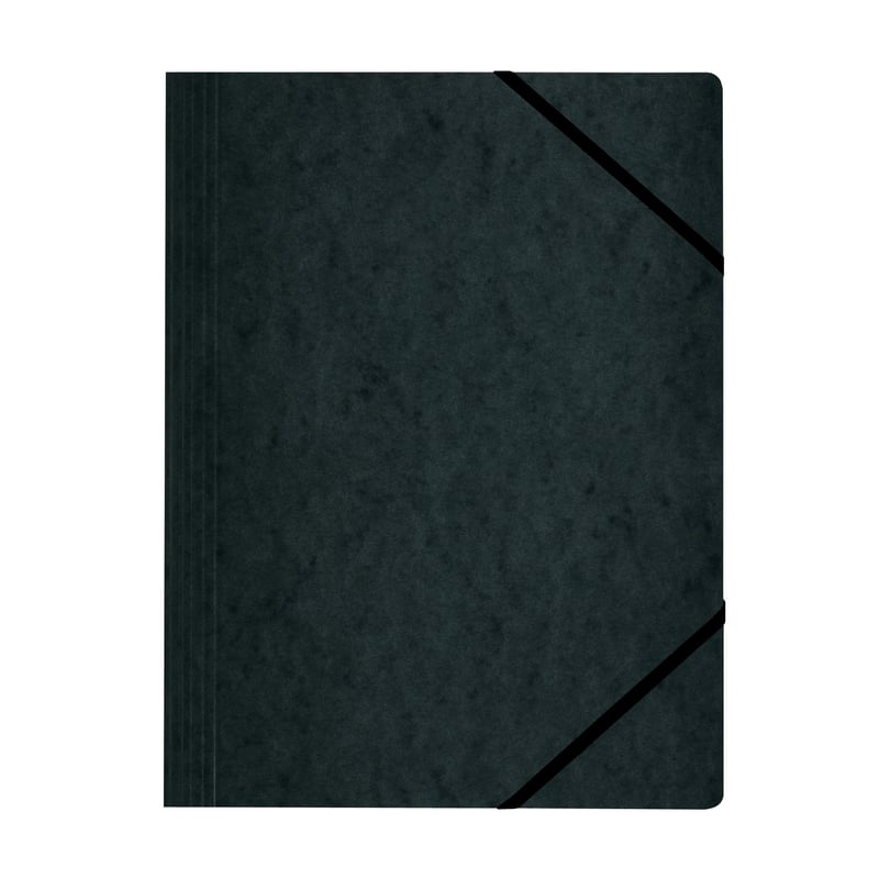 Mapă cu elastic Herlitz A4, Quality, negru, set 5 bucăți, cu colțare elastice