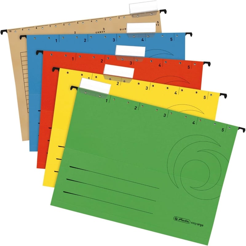 Herlitz UniReg felfüggesztő irattartó A4, vegyes színek - 5 db