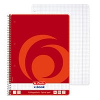Caiet spiralat Herlitz Collegeblock A4, pătrățele, liniatură 28, 80 file, set 5 bucăți 3