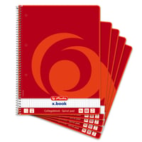 Caiet spiralat Herlitz Collegeblock A4, pătrățele, liniatură 28, 80 file, set 5 bucăți 1