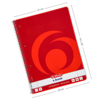 Caiet spiralat Herlitz Collegeblock A4, pătrățele, liniatură 28, 80 file, set 5 bucăți 2