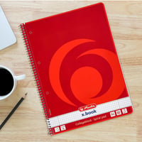 Caiet spiralat Herlitz Collegeblock A4, pătrățele, liniatură 28, 80 file, set 5 bucăți 6