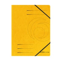 Dosar cu elastic Herlitz Colorspan A4 - galben, carton, 5 bucăți 1