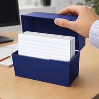 Herlitz DIN A5 Kartotékdoboz Kék/Fekete 300 Kártyához Műanyag - A5, Blue Or Black 2
