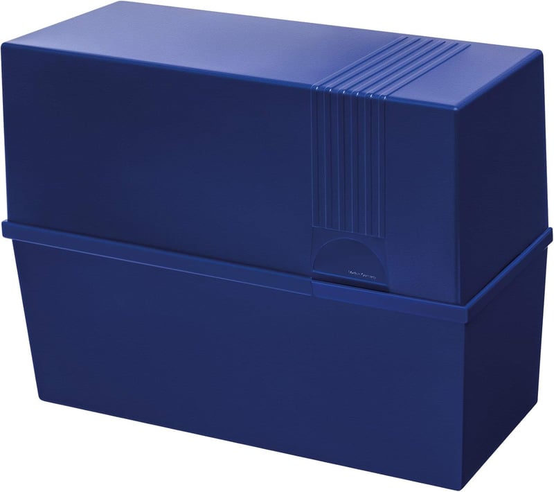 Herlitz DIN A5 Kartotékdoboz Kék/Fekete 300 Kártyához Műanyag - A5, Blue Or Black