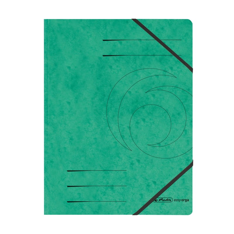 Dosar cu elastic A4 Herlitz, verde, set de 5 bucăți