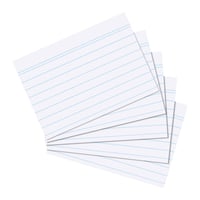 Index de carton Herlitz, format A5, liniat, alb, set de 100 bucăți 1