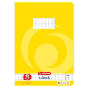 Herlitz x.book A4 bilježnica na kockice – Lineatur 29, 16 listova, pakiranje od 10 komada