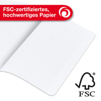 Školský zošit Herlitz x.book A5, 8-riadkový, s okrajom, 16 listov, 80 g/m², papier s certifikátom FSC, motív psíka, balenie 4 ks 8