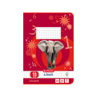 Herlitz x.book A5 Kockás Füzet Margóval – Lineatur 10, 80 g/m², 32 Lapos, Fehér, 4. Osztály 1