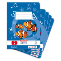 Herlitz x.book linajkový zošit A5, typ 9, s okrajom, 32 listov, balenie 5 ks, 4. ročník 1