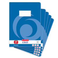 Caiet Herlitz x.book A4, liniat, dictando (tip 27), 32 file, set 5 bucăți 1