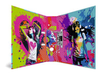 Zakladač na krúžky HERMA 20102 A4 s motívom Music Girl, šírka 7 cm, kartónový, s vnútornou potlačou, na školské a kancelárske použitie 3