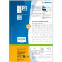 Samolepiace etikety HERMA 4669 Premium, biele, A4, 97x42,3 mm, matný papier, 1200 ks (12 ks/hárok) 2