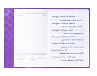 Copertă de caiet HERMA 7426, format A5, mov, textură tip rafie, cu etichetă pentru inscripționare, folie polipropilenă ștergibilă, pentru caiete școlare 3