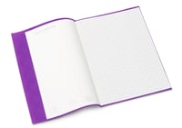 Copertă de caiet HERMA 7426, format A5, mov, textură tip rafie, cu etichetă pentru inscripționare, folie polipropilenă ștergibilă, pentru caiete școlare 2