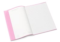 Copertă pentru caiet HERMA 7431, format A5, roz, textură tip rafie, cu etichetă pentru inscripționare, folie PP durabilă și lavabilă, pentru caiete școlare 2