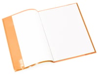 Copertă caiet HERMA 7494 A4, transparentă, portocalie, 25 bucăți, folie polipropilenă durabilă și lavabilă, pentru caiete școlare, set coperte colorate 2