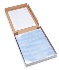 HERMA 7767 Folii pentru negative 35mm, 100 bucăți, benzi de 7x5 cadre, cu perforații europene, transparente, pentru biblioraft 1
