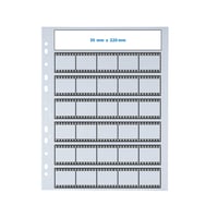 HERMA 7767 Folii pentru negative 35mm, 100 bucăți, benzi de 7x5 cadre, cu perforații europene, transparente, pentru biblioraft 3