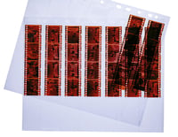 HERMA 7767 Folii pentru negative 35mm, 100 bucăți, benzi de 7x5 cadre, cu perforații europene, transparente, pentru biblioraft 5