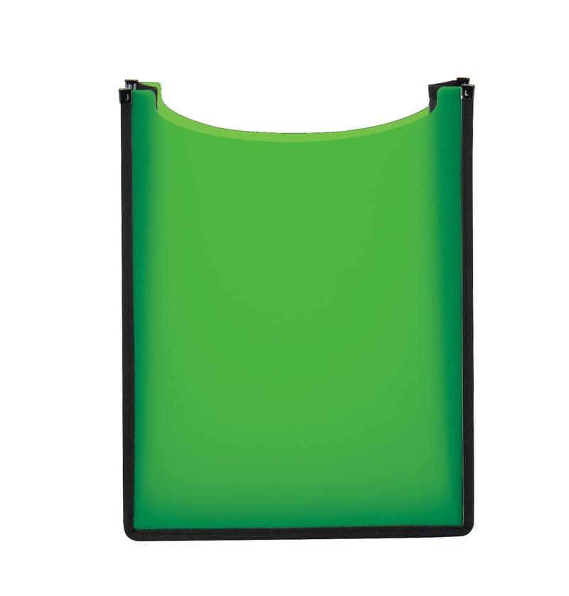 Cutie pentru caiete HERMA A4 pentru ghiozdan, cu capac deschis, verde, 34,5 x 26 x 7 cm, mapă din plastic pentru copii, pentru caiete cu inele, cărți și documente, pentru rucsac