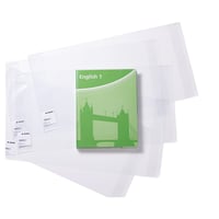 Copertă de carte HERMA Basic 26x54 cm, folie PP transparentă, cu etichetă pentru nume și protecție pentru margini, pentru manuale școlare 2